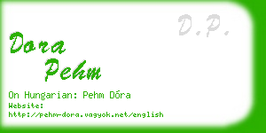 dora pehm business card